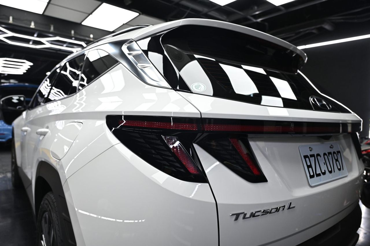 Hyundai Tucson L 漆面鍍膜完工與細節實拍 第 1 張（共 7 張）——捷匠淡水旗艦店施工實錄
