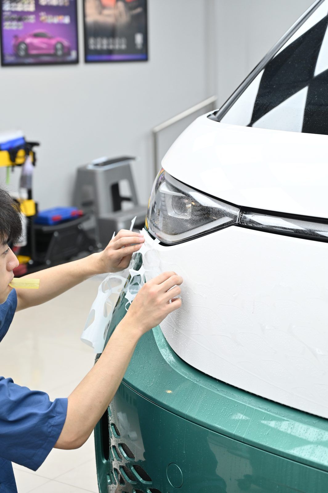 VW ID.Buzz 迎風面犀牛皮完工與細節實拍 第 4 張(共 7 張)——捷匠施工實錄