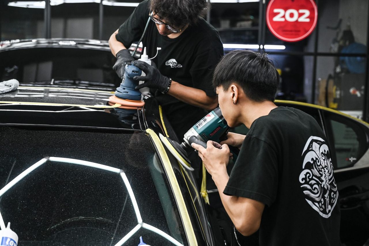 Lexus GS 350 拋光與漆面修復完工與細節實拍 第 2 張（共 7 張）——捷匠淡水旗艦店施工實錄