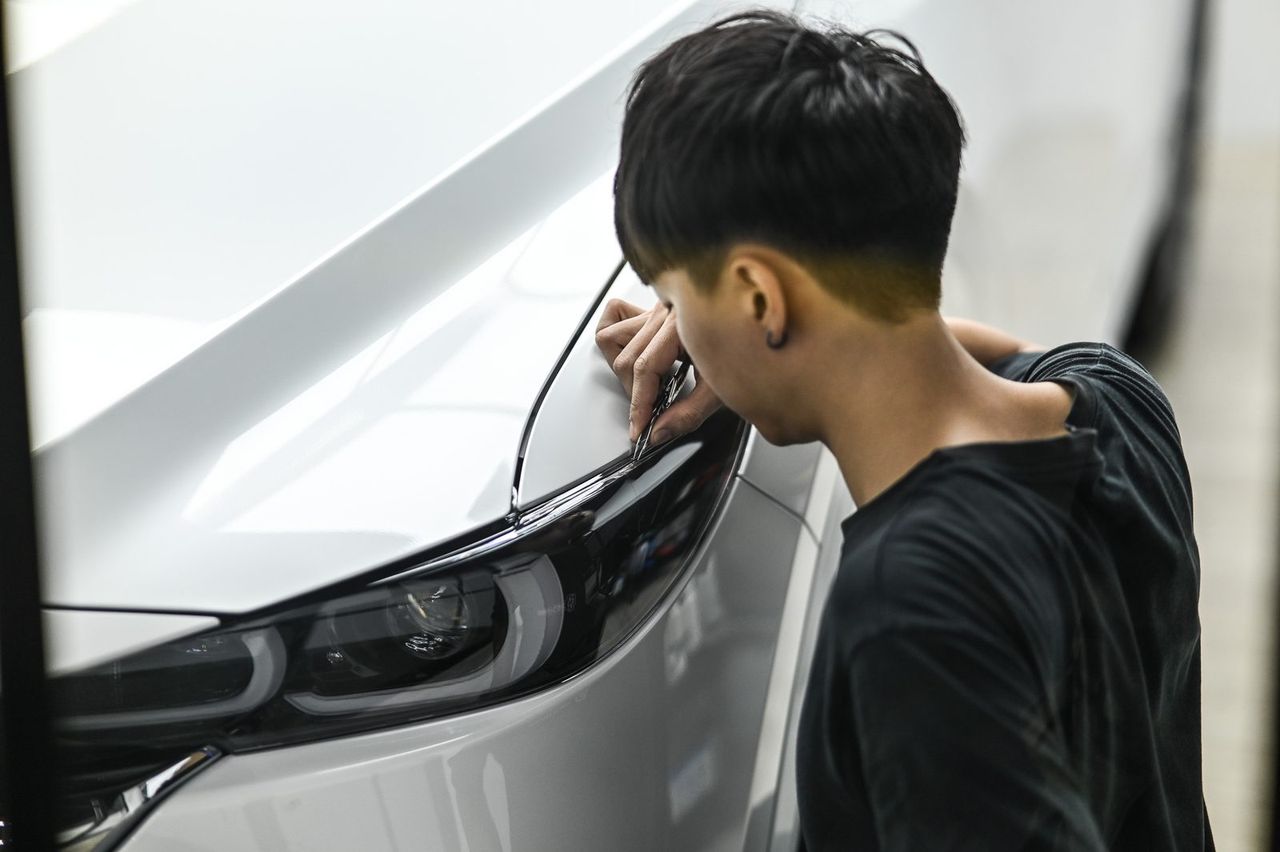 Mazda CX-5 迎風面犀牛皮完工與細節實拍 第 3 張（共 7 張）——捷匠淡水旗艦店施工實錄