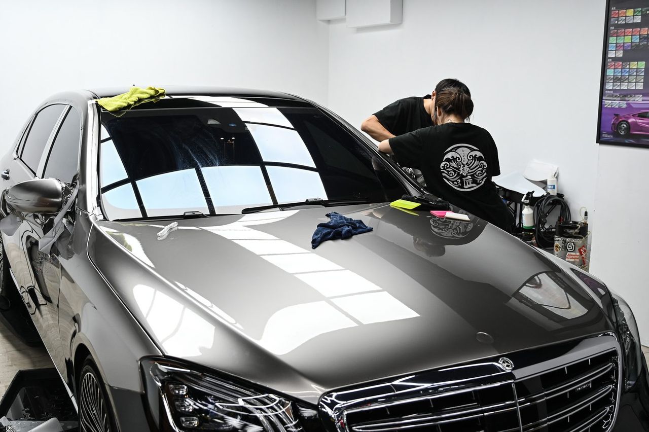 Mercedes-Maybach S560 改色犀牛皮完工與細節實拍 第 1 張(共 7 張)——捷匠淡水旗艦店施工實錄