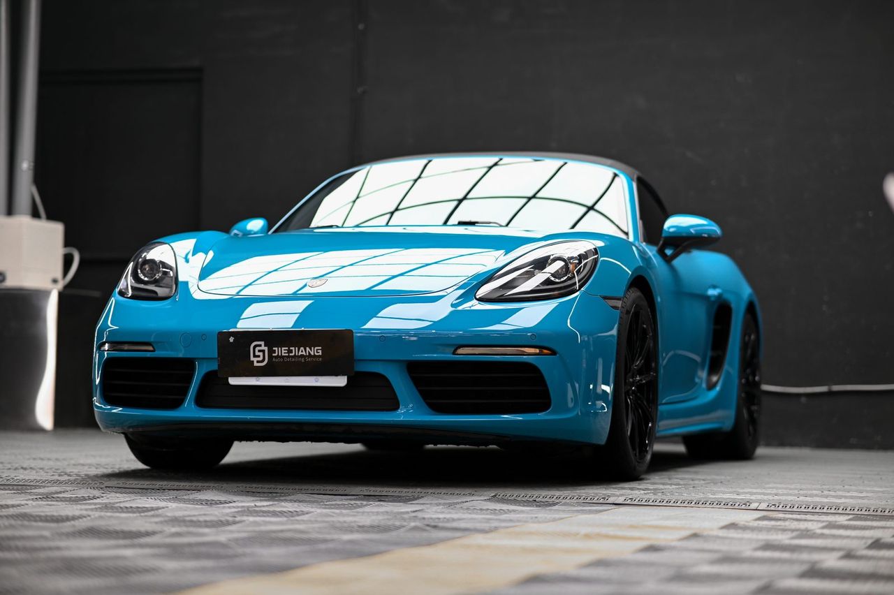 Porsche 718 Boxster 漆面鍍膜完工與細節實拍 第 3 張（共 7 張）——捷匠施工實錄