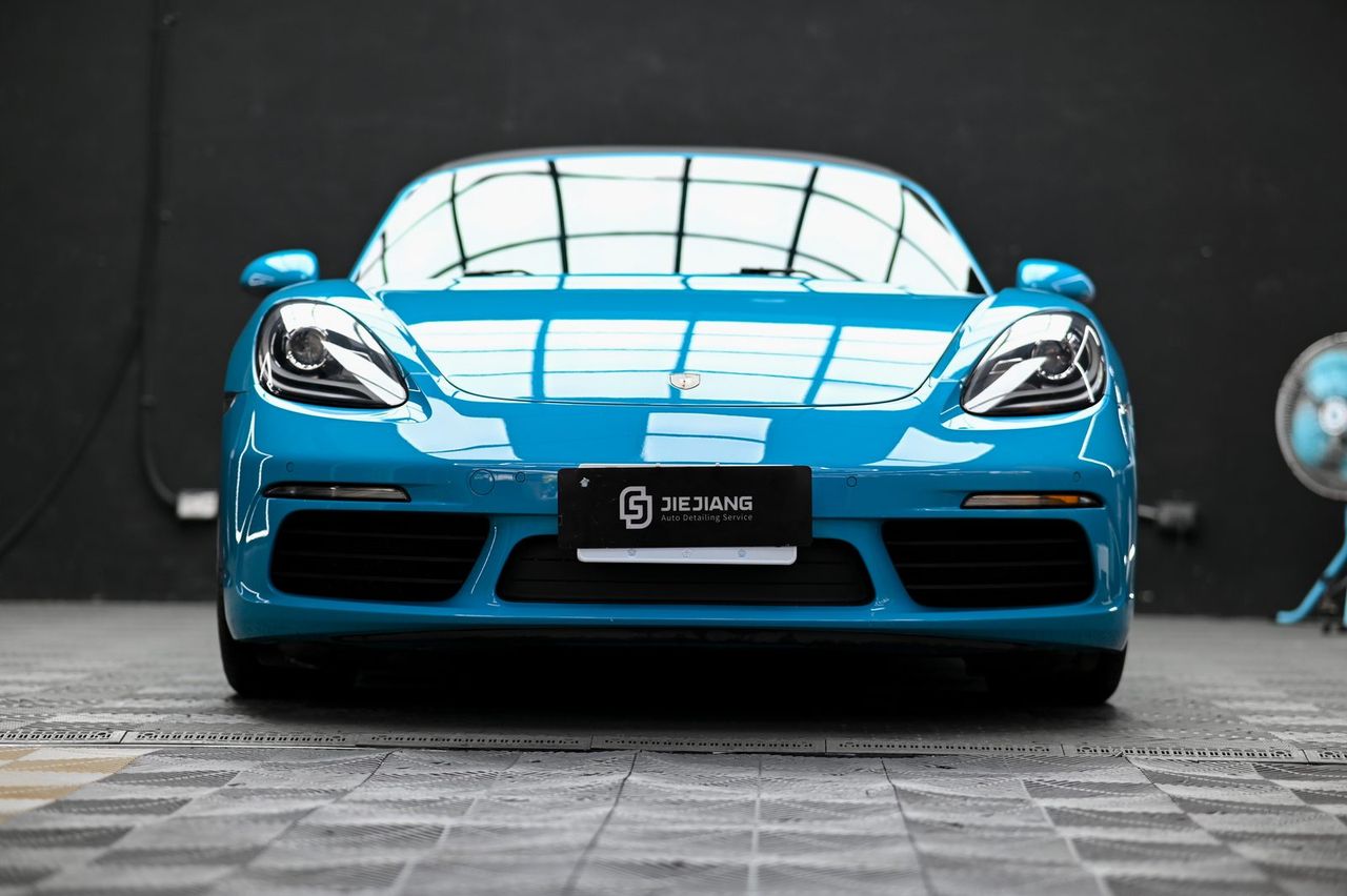 Porsche 718 Boxster 漆面鍍膜完工與細節實拍 第 4 張（共 7 張）——捷匠施工實錄