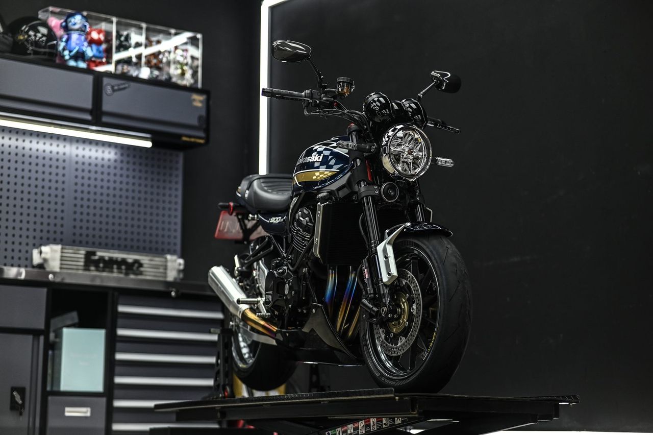 Kawasaki Z900RS 機車美容完工與細節實拍 第 1 張（共 7 張）——捷匠淡水旗艦店施工實錄