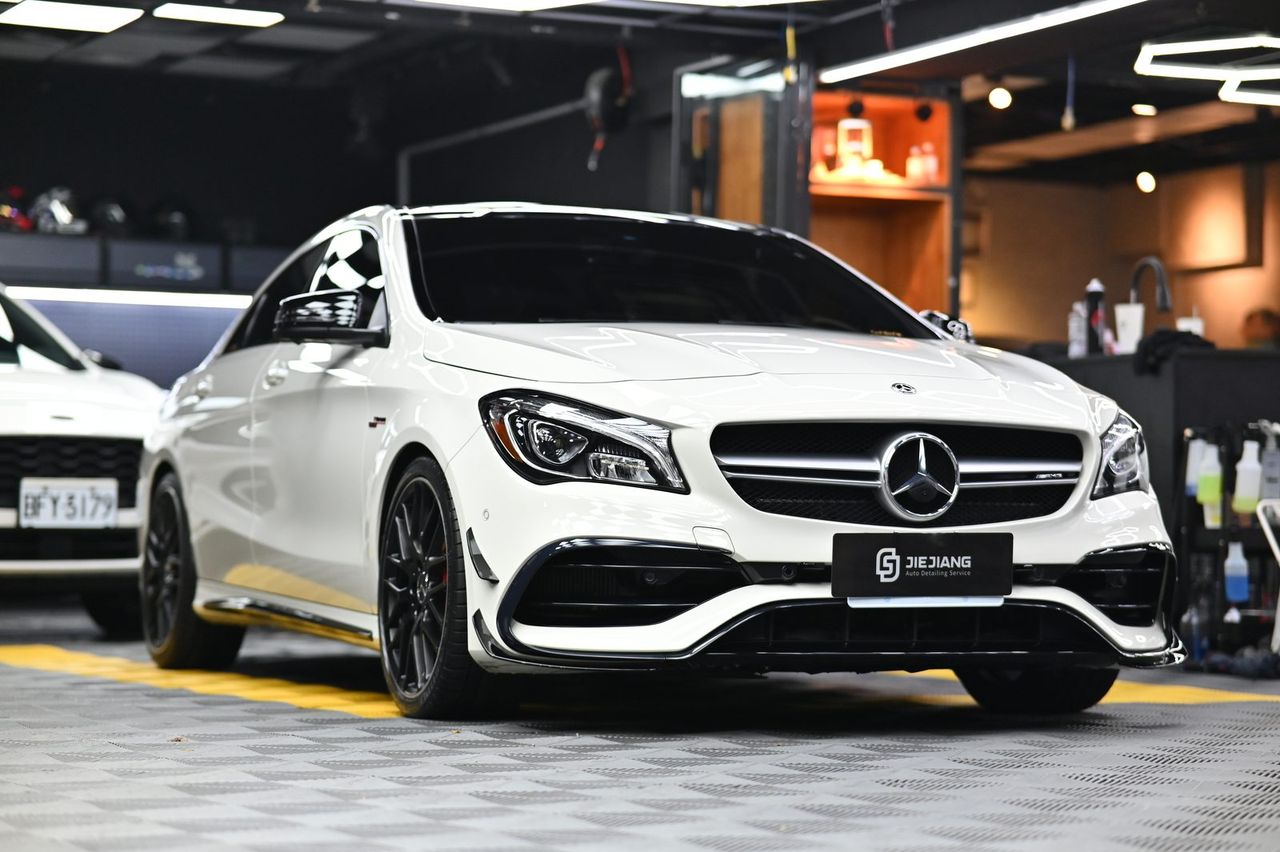 Mercedes-Benz CLA45 AMG 漆面鍍膜完工與細節實拍 第 1 張（共 7 張）——捷匠施工實錄