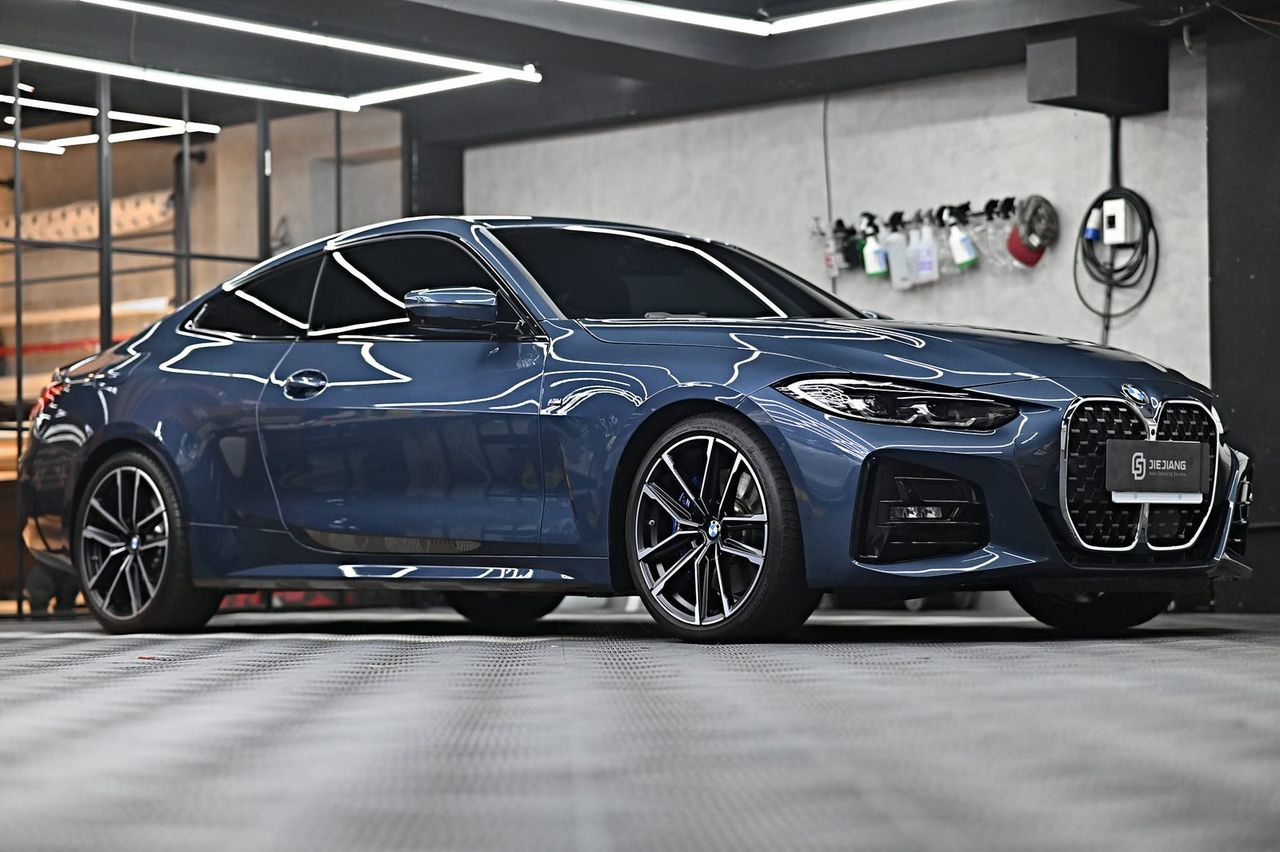 BMW 430i 漆面鍍膜完工與細節實拍 第 1 張（共 7 張）——捷匠淡水旗艦店施工實錄