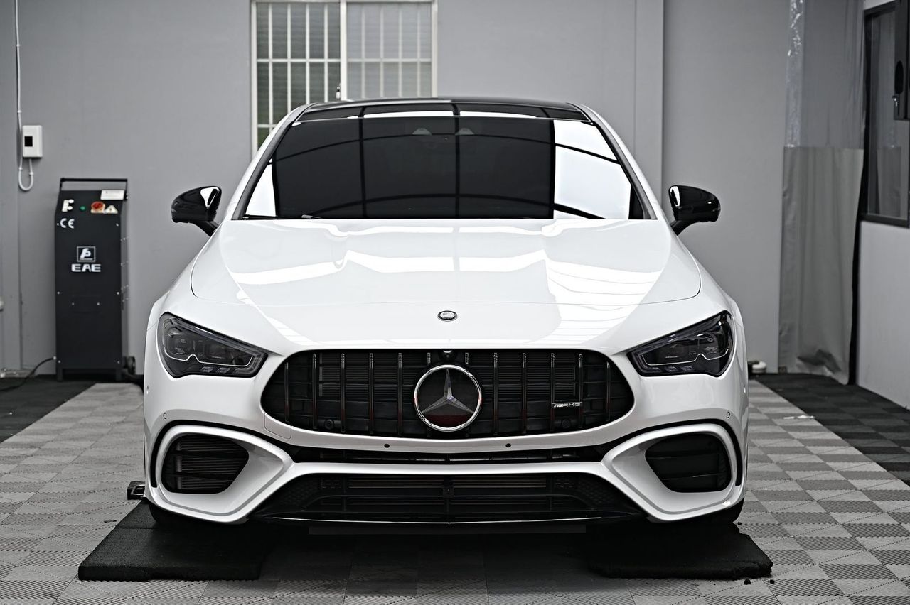 Mercedes-Benz CLA 漆面鍍膜完工與細節實拍 第 1 張（共 7 張）——捷匠淡水旗艦店施工實錄