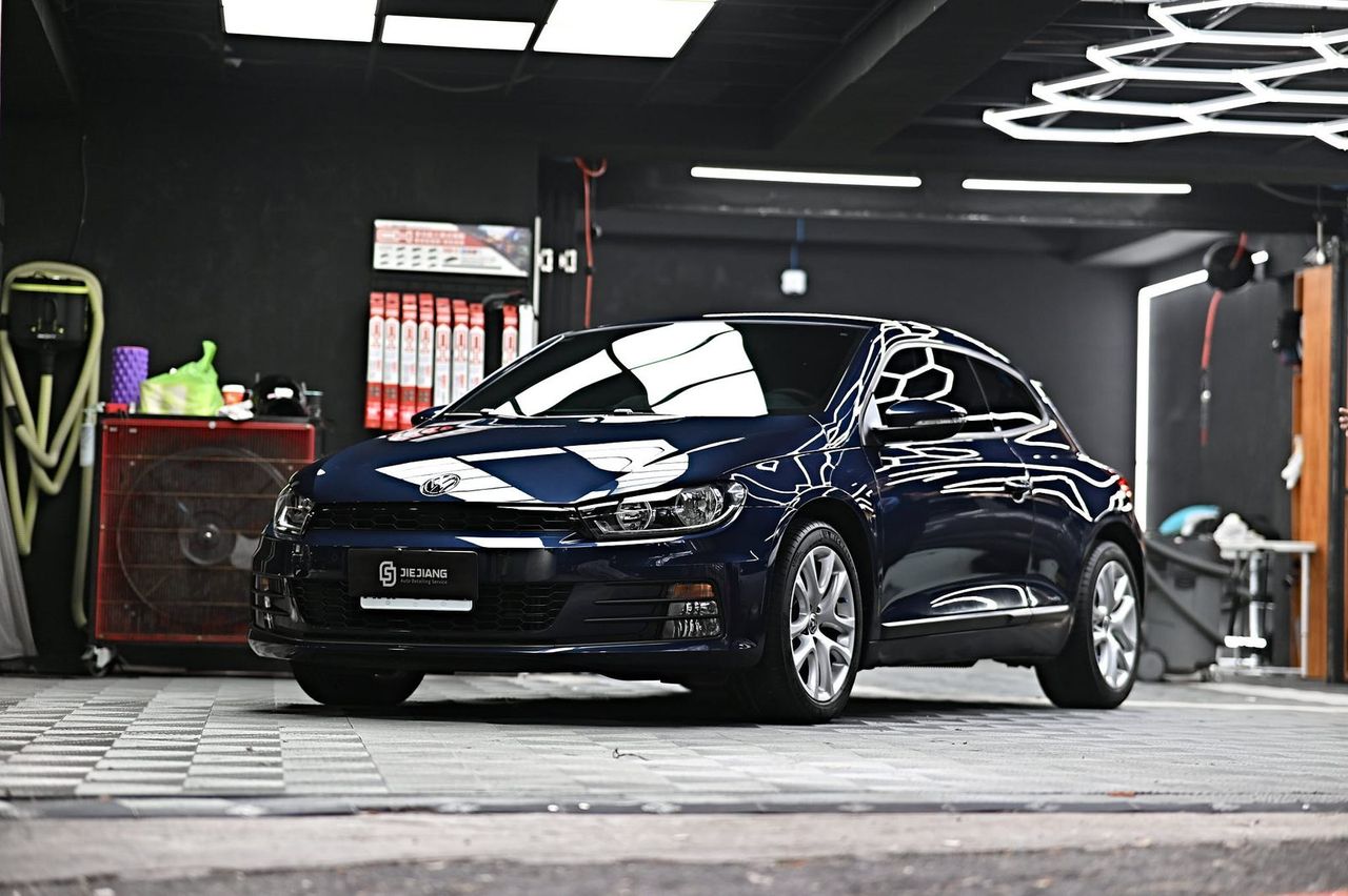 VW Scirocco 漆面鍍膜完工與細節實拍 第 1 張（共 7 張）——捷匠淡水旗艦店施工實錄